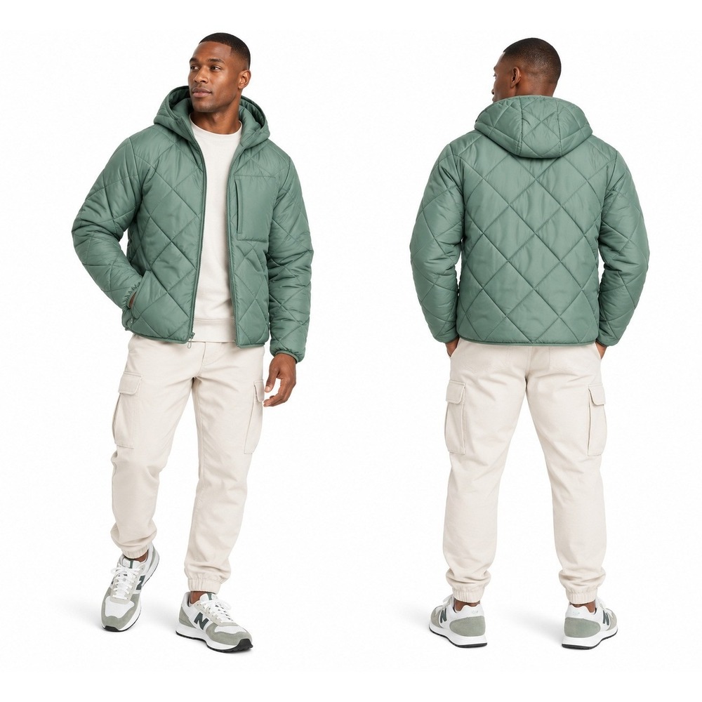 Men's Quilted Jacket by All In Motion Green Size S New With Tags